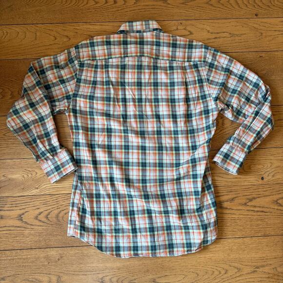 Turrau Mens Button Down Plaid Shirt SZ S Spain Cotton Fall Quality Casual - Picture 2 of 8